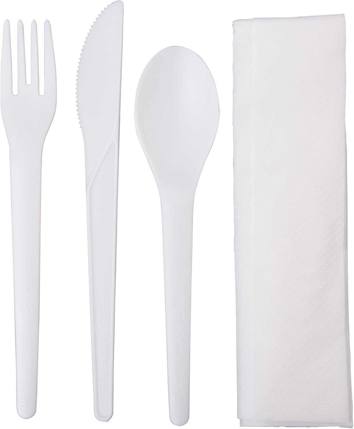 7" Plastic Spoon + Fork + Luncheon Napkin
